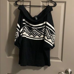 Black white sweater
